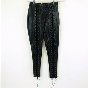 Line & Dot Black Lace-Up Leather Pants Size L – Kim Kardashian Provenance